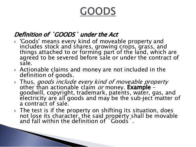 contract of sale of goods act pdf