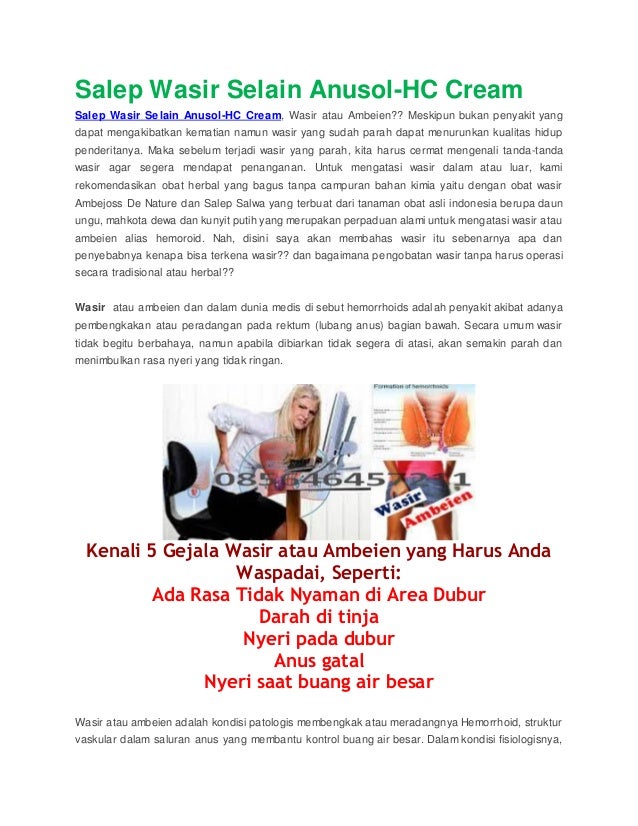 salep wasir selain anusol hc salep wasir selain anusol hc