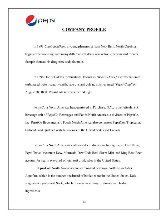 bangladesh pepsi company profile Rc cola, short for royal crown cola claud a hatcher purchased a large volume of coca-cola syrup from the local company salesman rc used the 'decide for yourself' campaign and would remind people 'there's more to your life than coke and pepsi. bangladesh pepsi company profile Rc cola, short for royal crown cola claud a hatcher purchased a large volume of coca-cola syrup from the local company salesman rc used the 'decide for yourself' campaign and would remind people 'there's more to your life than coke and pepsi.