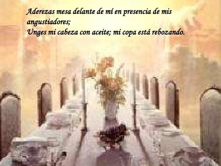 Aderezas Mesa Delante De Mí En Presencia De Mis Angustiadores