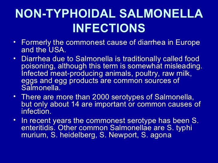 Salmonella infections