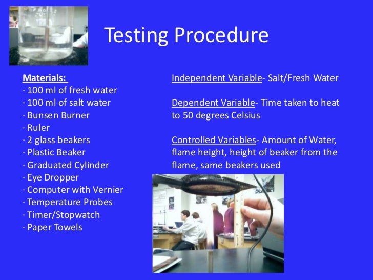 Salt Water And Fresh Water Experiment