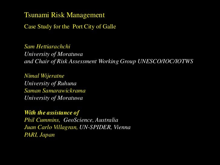 sri lanka tsunami 2004 case study