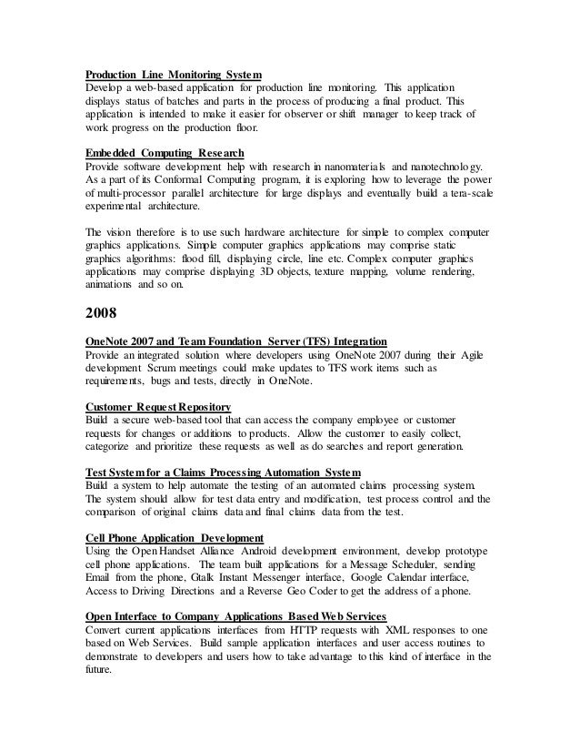 Sample Capstone Projects from 2005