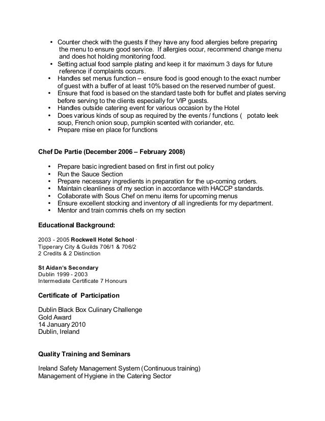 resume for overseas job