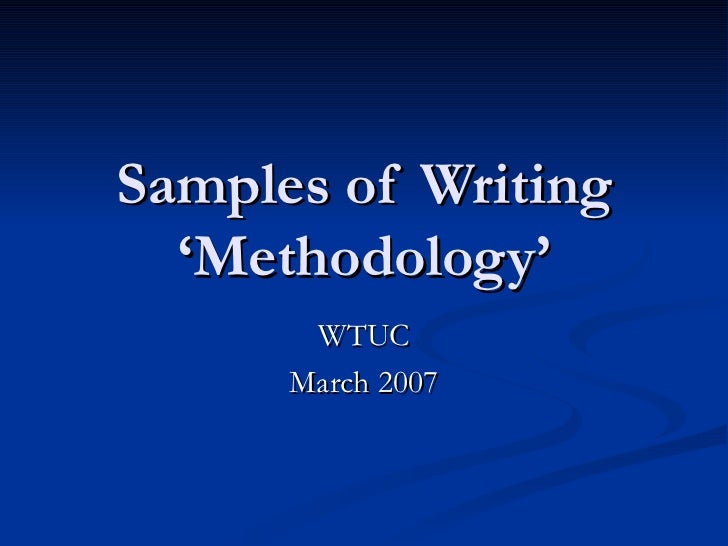 masters dissertation methodology section masters dissertation methodology section
