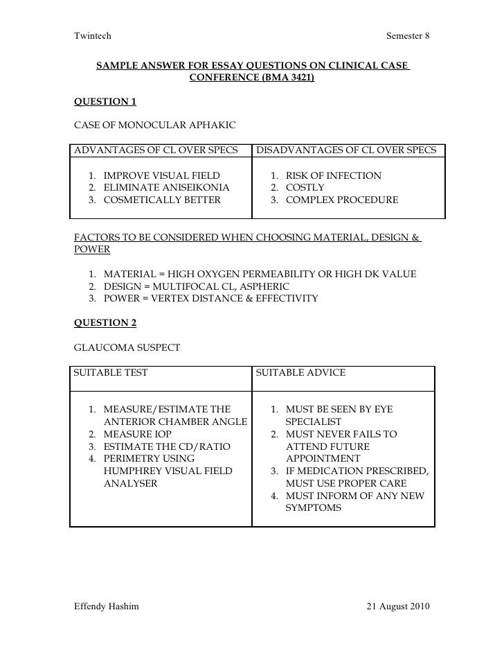 Short essay questions image