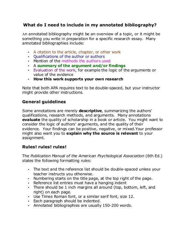 Mla annotated bibliography format websites