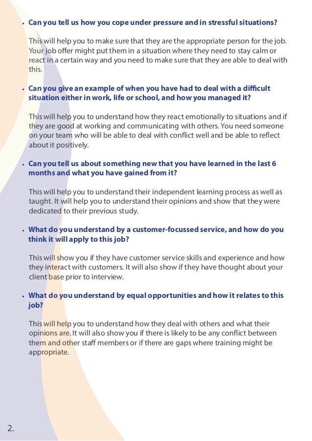 difficult situation examples for interviews