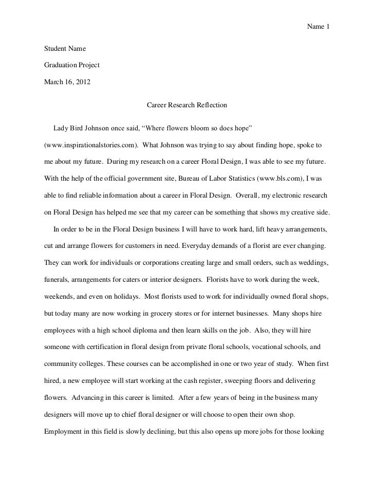 Essay reflective paper