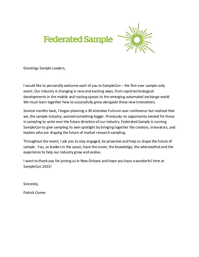 conference welcome letter template sle con conference book conference welcome letter template sle con conference book