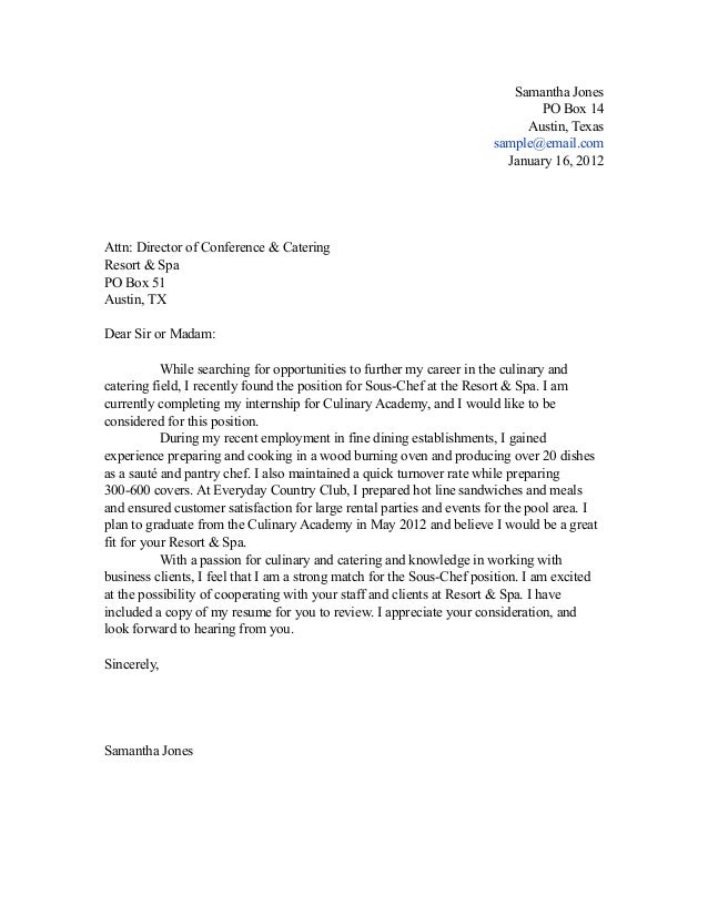 Sample Cover Letters