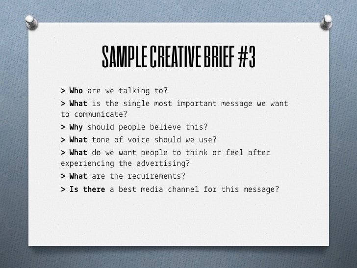 writing good creative briefs writing good creative briefs