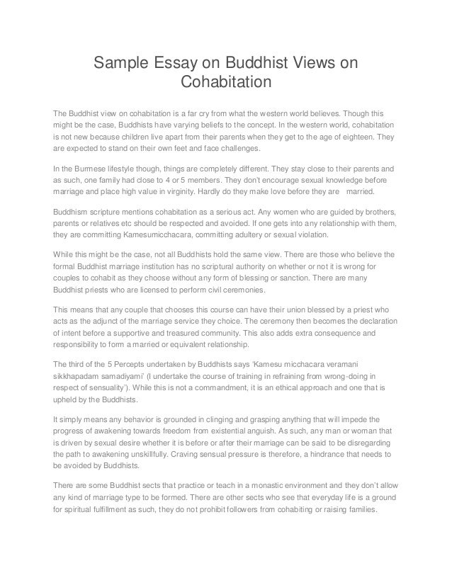 Buddhism essay topics