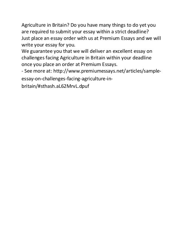 agriculture essay topics