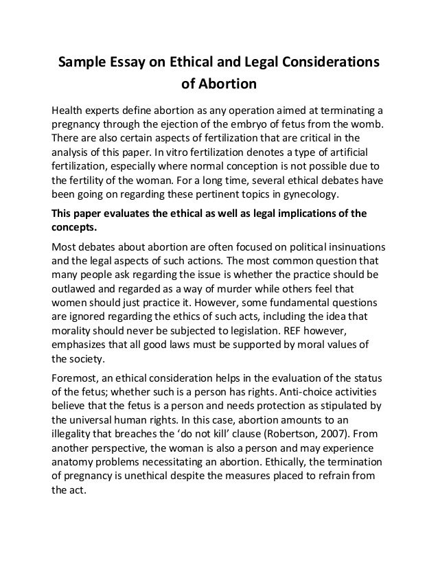 Abortion term paper