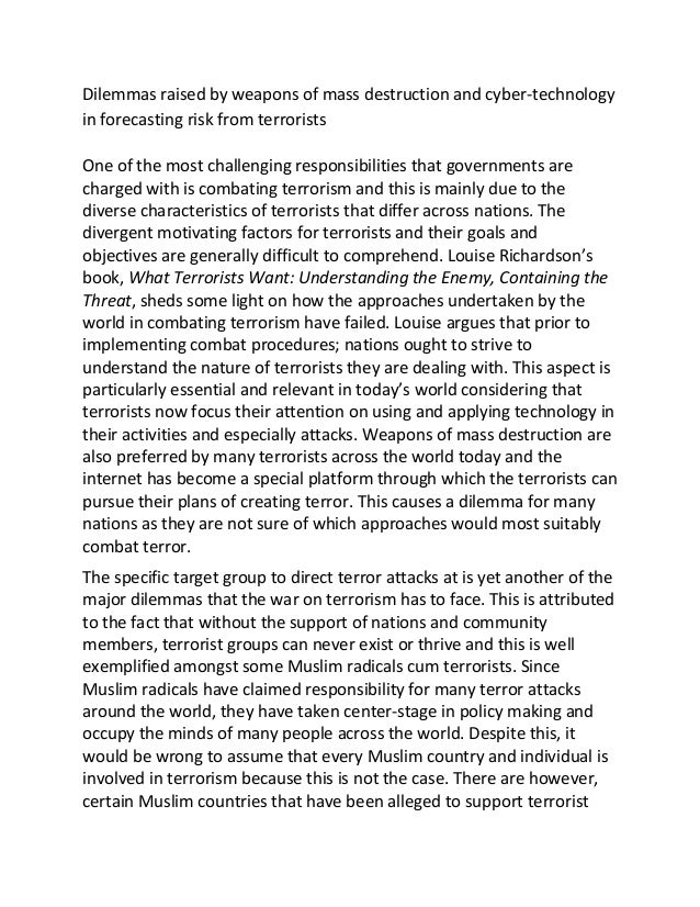 Essay: Terrorism With Its Global Impact