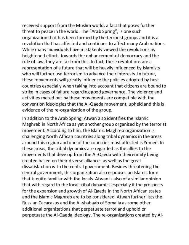 Write an essay about terrorist goals