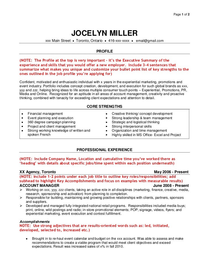 Resume Sample For Job Promotion Resume Sample For Job Promotion