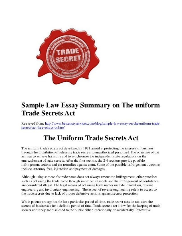 The Uniform Trade Secrets Act 64