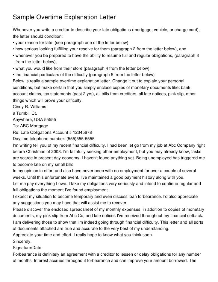 Sample Overtime Explanation Letter_