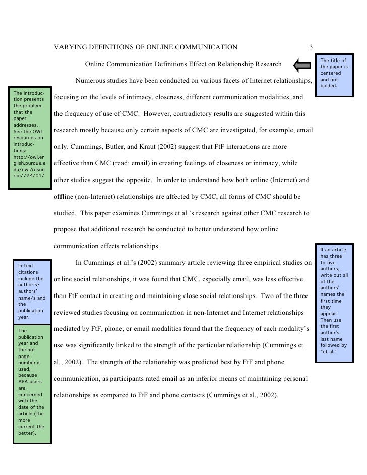 Apa format for research paper