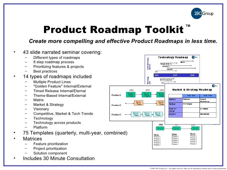 software product road map template timelines on excel