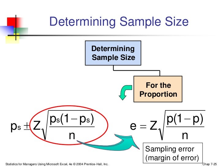 sample formula statistical size