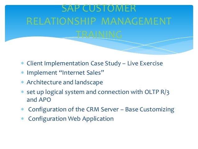 Sap crm customer case studies