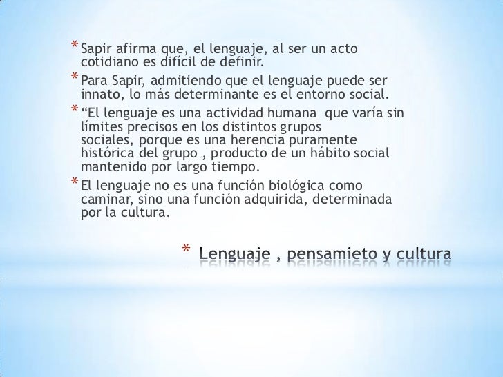 Sapir y bloomfield
