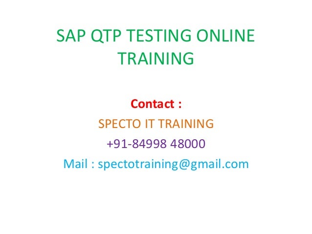 Sap Qtp Tutorial | sap qtp testing online training Sap Qtp Tutorial | sap qtp testing online training