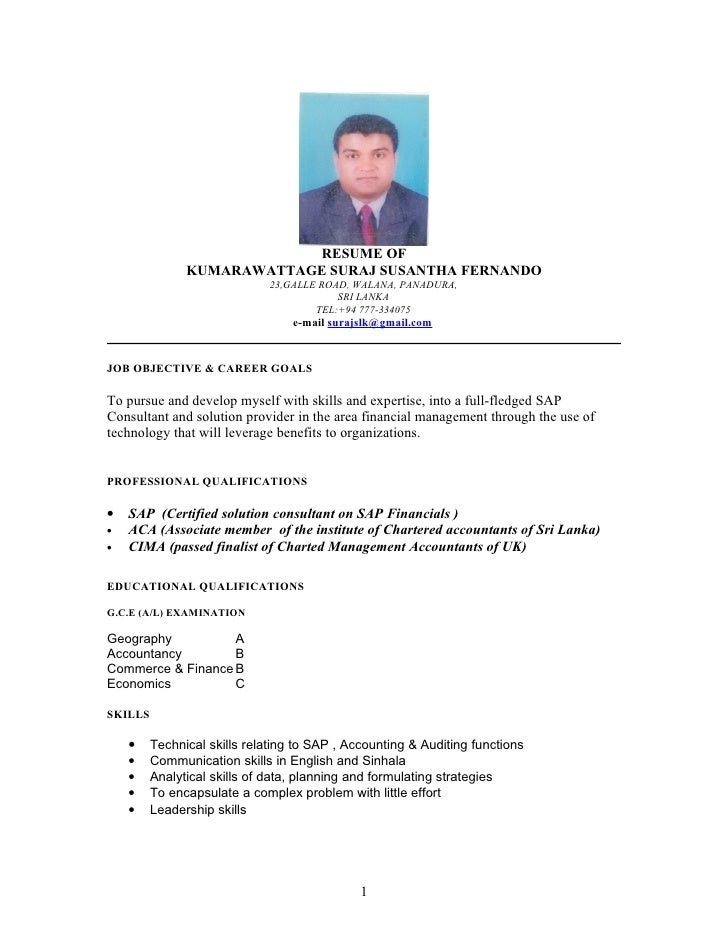 sample sap sd consultant cover letter