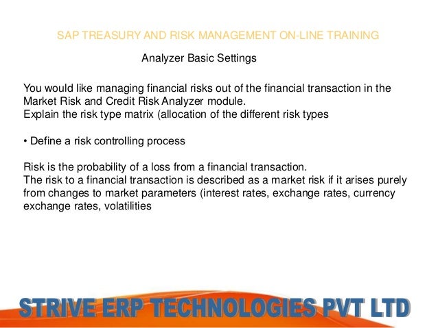 Activate Treasury And Risk Management In Sap
