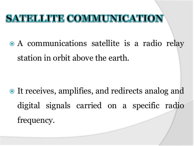 Paper presentation on satellite communications