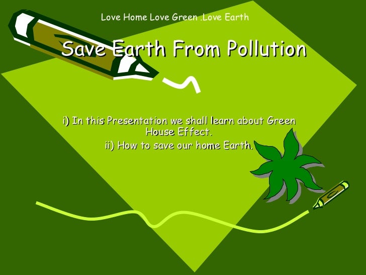 Essay on save earth