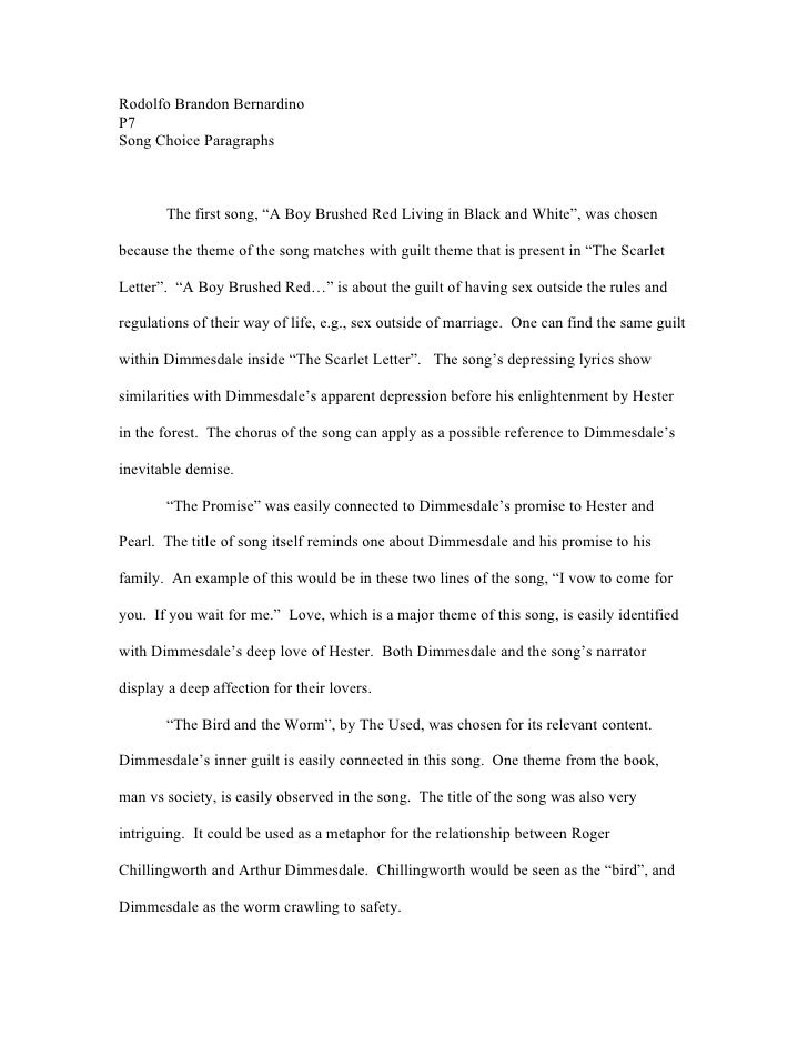 Scarlet letter essay questions