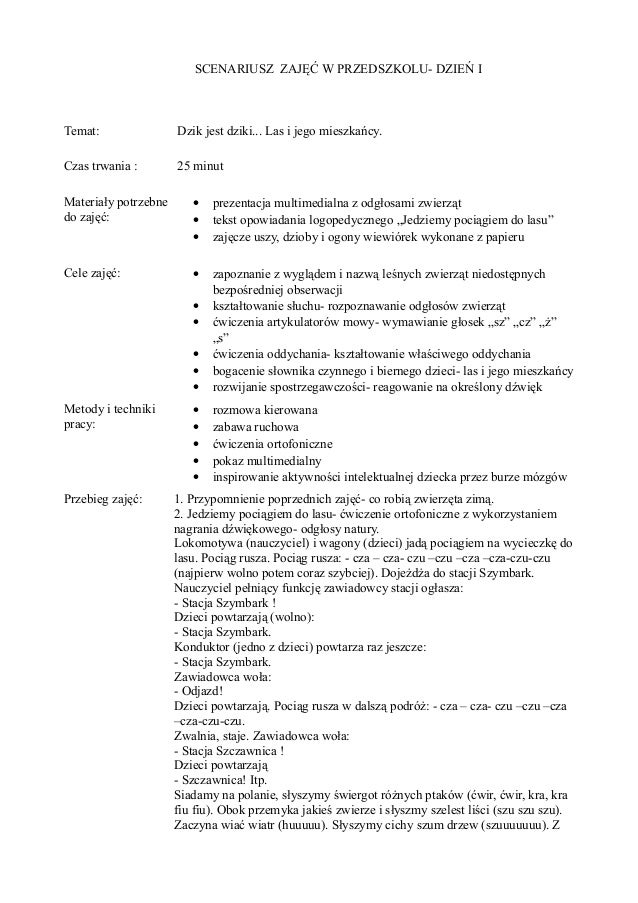 Scenariusz Lekcji Do Wiersza Pan Od Przyrody
