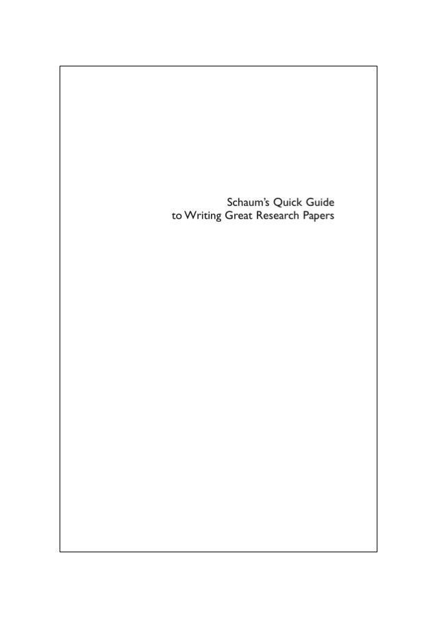 guide to writing research papers guide to writing research papers