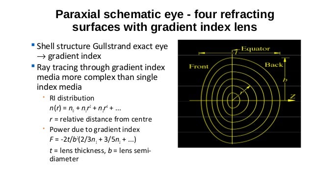 Schematic eye and cardinal points