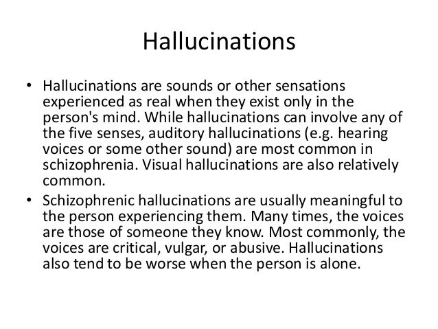 schizophrenia auditory hallucination schizophrenia auditory hallucination
