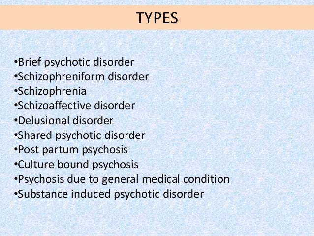 types of mental health