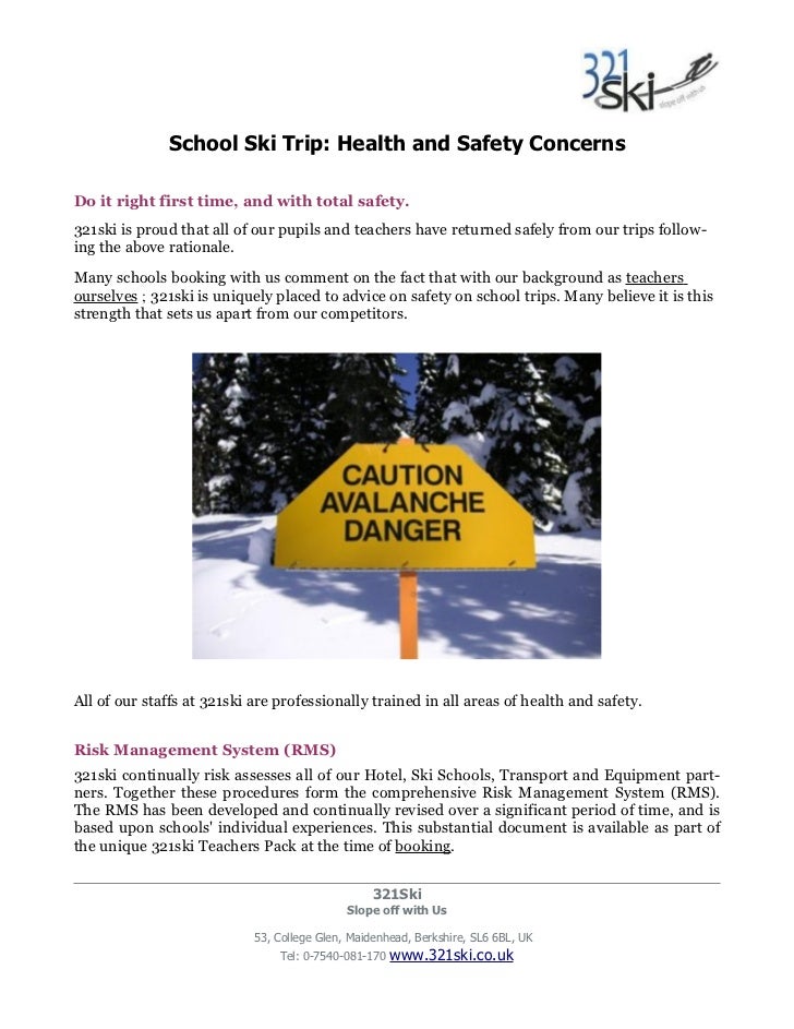 School Ski Trip Health And Safety Concerns