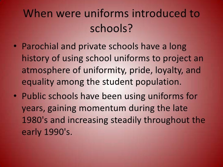 arguments in favor of school uniforms