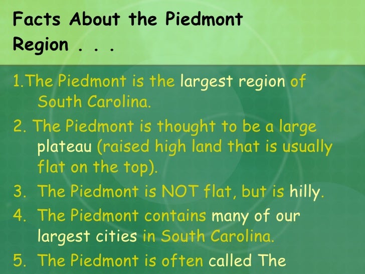 Science South Carolina Landforms Power Point