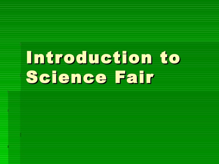 Example research papers science fair