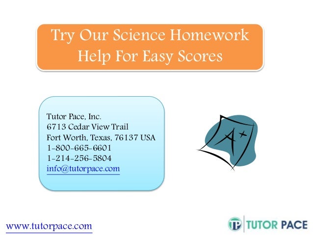 Science homework help high school