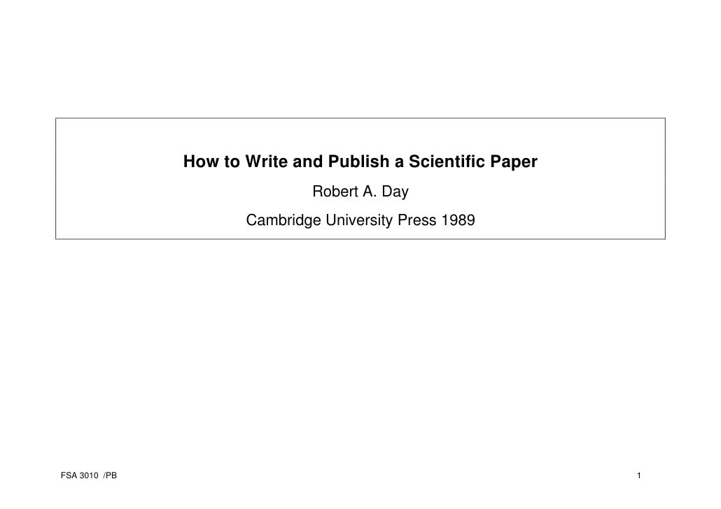Writing a scientific research paper ppt
