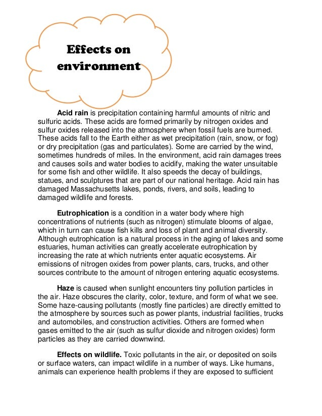 Acid rain essay conclusion