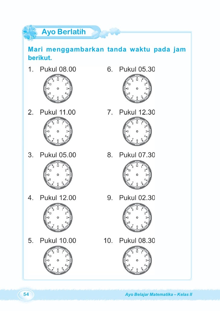 Soal Bahasa Arab Tentang Jam