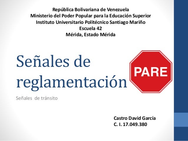 Senales De Reglamentacion Senales De Reglamentacion